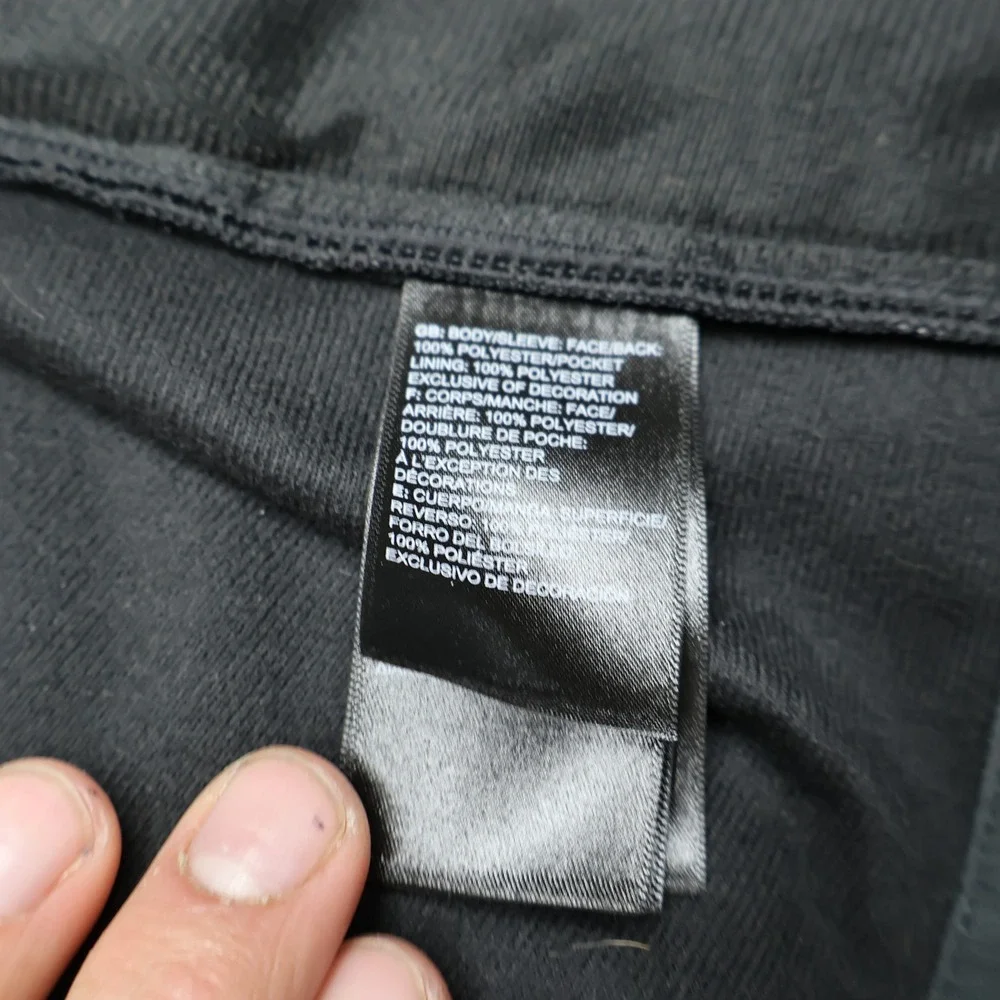 North Face Jacket Mens Large Black Castle Rock Softshell‎ Wind Resistant LOGO